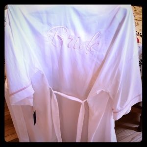 Bride robe and shorts